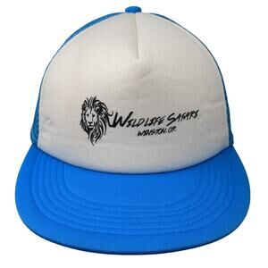 Wildlife Safari Winston, OR Snapback Trucker Hat Blue OS Mesh Back Hit Wear
